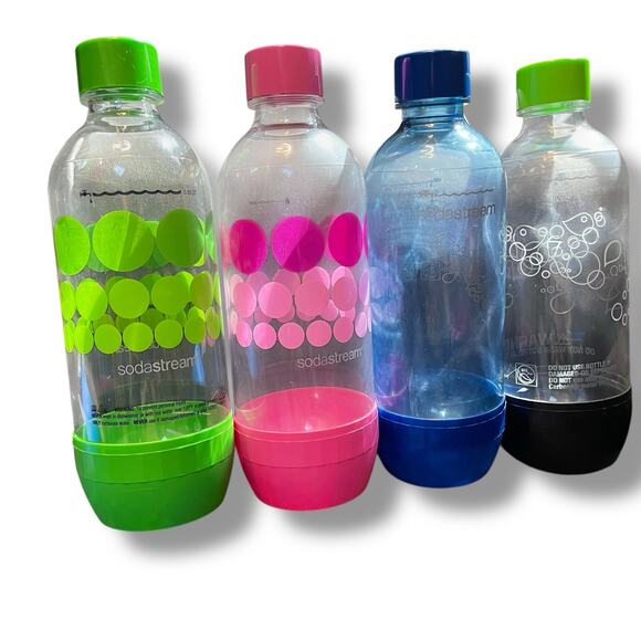 SodaStream Soda Stream Replacement Bottles 840 mL .89 QT Carbonated Water Lot x4 - Picture 2 of 11